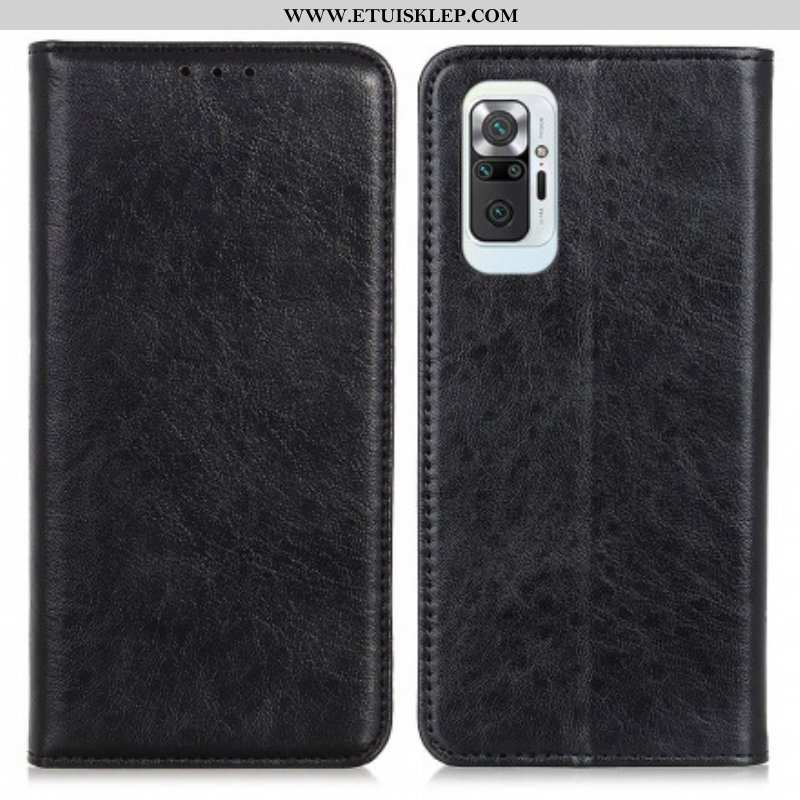 Etui Na Telefon do Xiaomi Redmi Note 10 Pro Etui Folio Teksturowana Dwoina Skóry